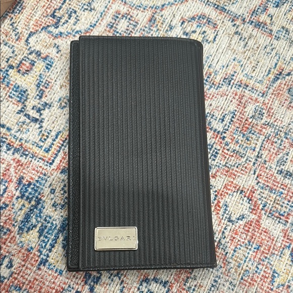 Bulgari Black Leather Wallet
